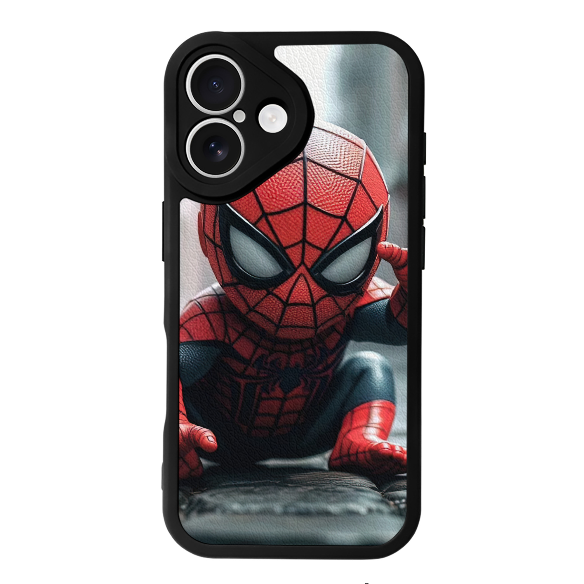 Spider Man スパイダーマン 【iPhone 16シリーズ対応】シリコンスマホケース（レザー調） 材質：シリコン
